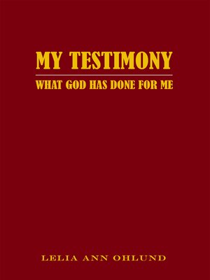 cover image of My Testimony